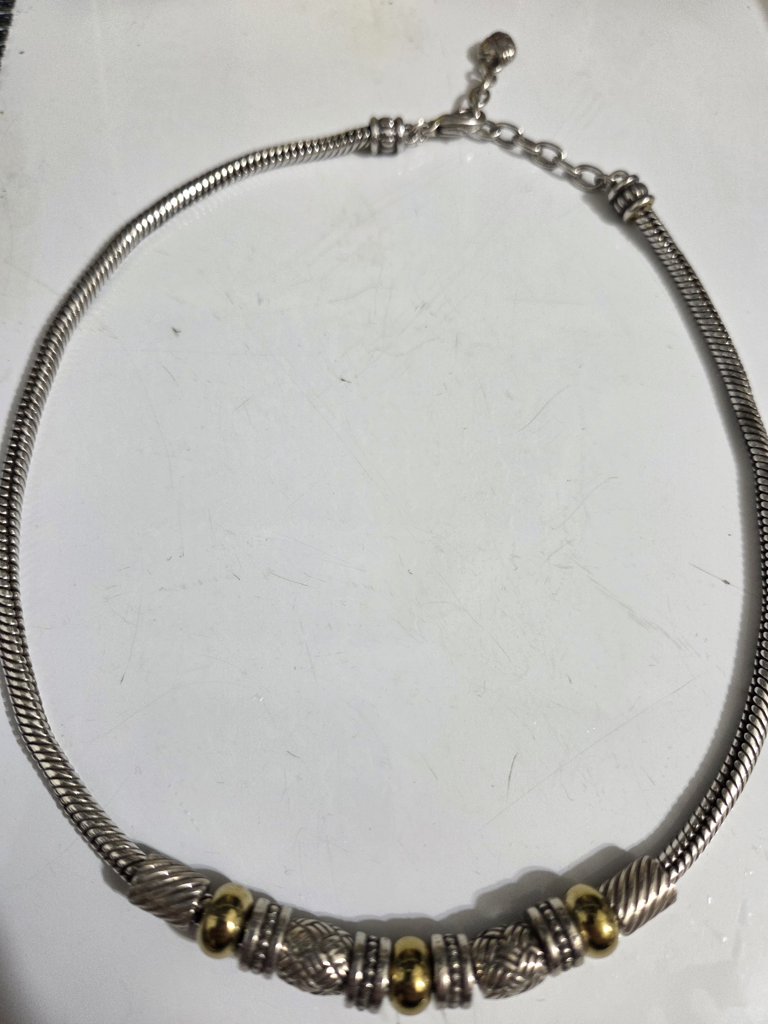 Sterling Silver Bead Choker Necklace